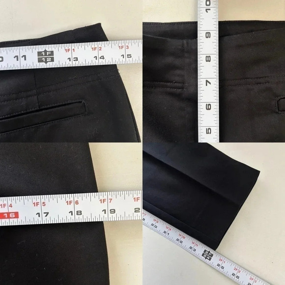 Ricki’s Slim Fit Ankle Slit Cropped Pants Cotton Sateen Black Size 0 - Picture 11 of 16